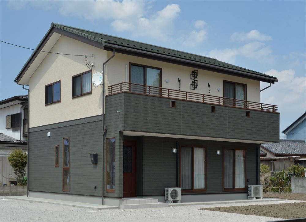 切妻屋根の外観